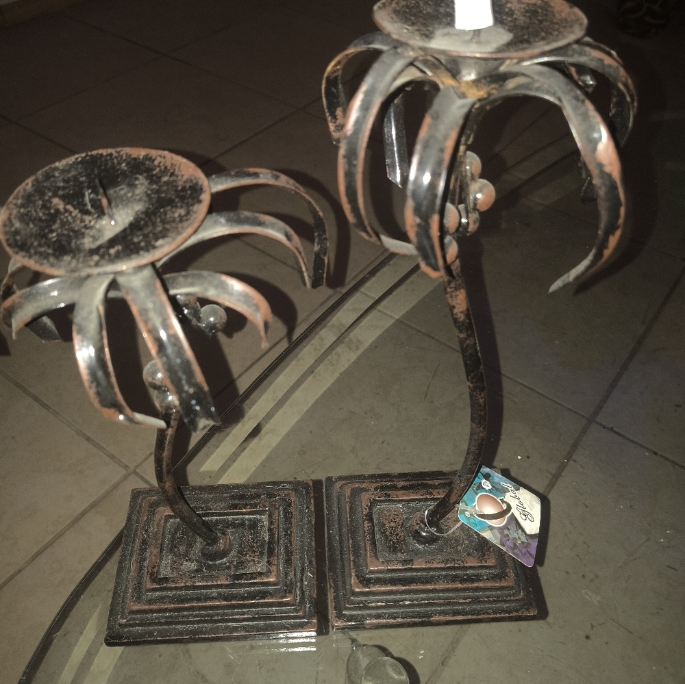 Elements Bronze Vintage Candle Votive Holders.